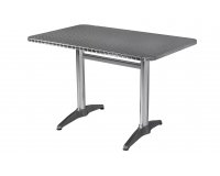 Prostokątny stół aluminiowy 110x70 cm do ogródków kawiarnianych
