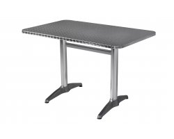 Prostokątny stół aluminiowy 110x70 cm do ogródków kawiarnianych