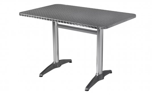 Prostokątny stół aluminiowy 110x70 cm do ogródków kawiarnianych Prostokątny stół aluminiowy 110x70 cm do ogródków kawiarnianych