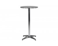 Stół batowy do kawiarni wysoki śr. 60 cm aluminiowy MOSCA