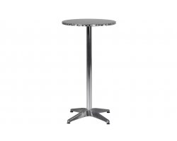 Stół batowy do kawiarni wysoki śr. 60 cm aluminiowy MOSCA