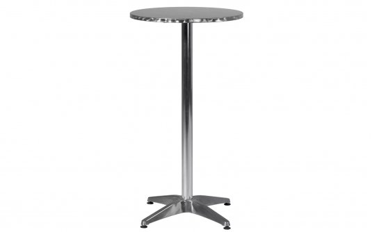 Stół batowy do kawiarni wysoki śr. 60 cm aluminiowy MOSCA