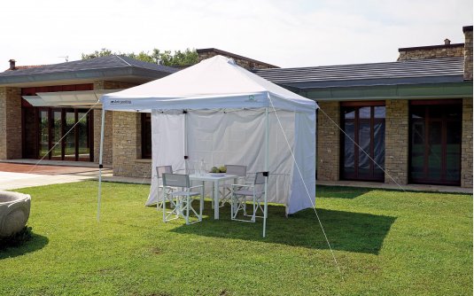 CARMELO 3×3 m namiot ogrodowy składany – stalowy, biała powłoka perłowa, anti-pooling CARMELO 3×3 m namiot ogrodowy składany – stalowy, biała powłoka perłowa, anti-pooling