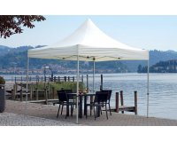 Biały pawilon szybkoskładalny aluminiowy teleskopowe nogi 3x3 ROSALINDA