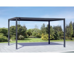 Pergola aluminiowa lamelowa MEXICO 2,30 m- antracyt, z regulacją i odpływem