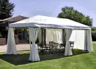Altana ogrodowa 6x3 m z dachem z falbaną aluminiowa