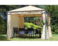 kwadratowa altana ogrodowa aluminiowa LIANO 3x3 m