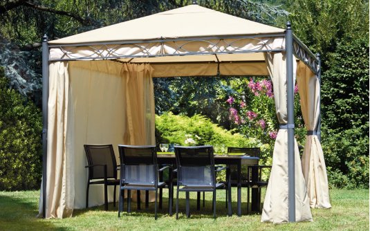 kwadratowa altana ogrodowa aluminiowa LIANO 3x3 m