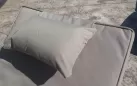 leżak z kółkami brązowy matowy