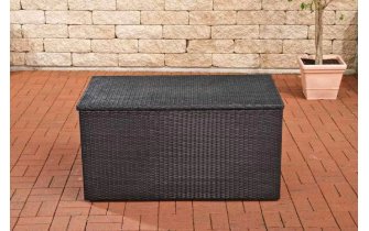 skrzynia na poduszki technorattan czarny