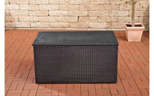 skrzynia na poduszki technorattan czarny