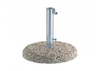 podstawa pod parasol 25 kg cementowa z kamieniem rzecznym