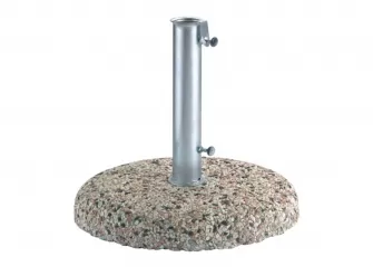 podstawa pod parasol 25 kg cementowa z kamieniem rzecznym