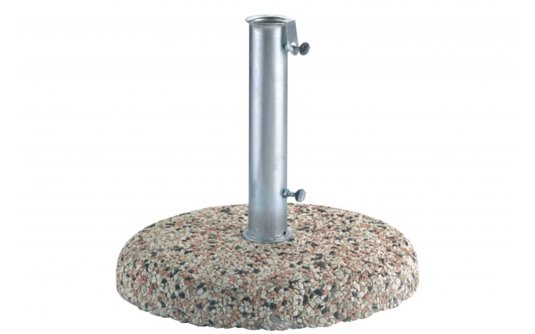 podstawa pod parasol 25 kg cementowa z kamieniem rzecznym