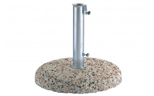 podstawa pod parasol 55 kg cementowa z kamieniem rzecznym