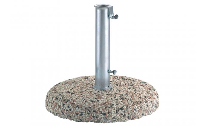 podstawa pod parasol 55 kg cementowa z kamieniem rzecznym