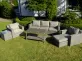 Duży komplet ogrodowy z technorattanu LARGHI XL z 3-osobową sofą SZAROPOPIELATY