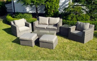 Meble ogrodowe wypoczynkowe LARGHI z technorattanu SZROPOPIELATEGO